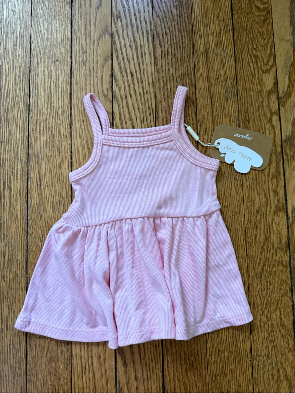 Angel Dear Light Pink Ribbed Tank Dress - Size 12-18 Months - NWT